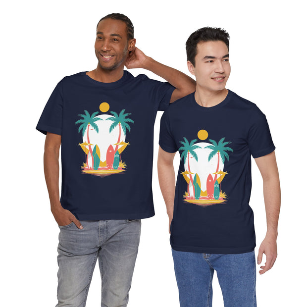 Tropical Surf Tee, Beach Vibes Shirt, Summer Fun Top, Surfing Apparel, Vacation T-Shirt