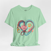 Pet Lover Tee - Heart Leash Unisex Jersey