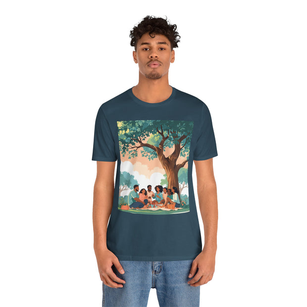 Family Gathering Tee, Community Love T-Shirt, Nature Vibes Shirt, Summer Picnic Apparel, Casual Wear for Family Celebrations
