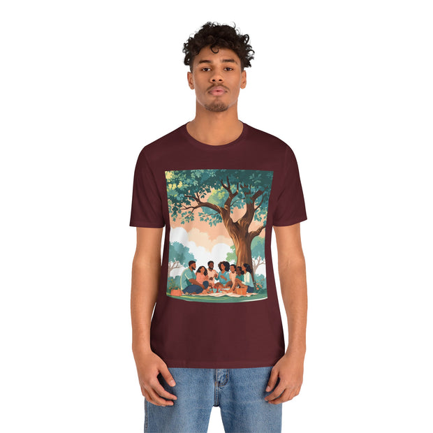 Family Gathering Tee, Community Love T-Shirt, Nature Vibes Shirt, Summer Picnic Apparel, Casual Wear for Family Celebrations