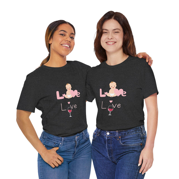 Cute Baby Love Tee for Parents, Baby Shower Gift, Mother's Day Gift, Graphic Tee, Love Theme T-Shirt, Unisex Casual Wear