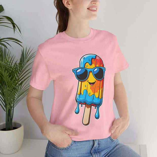 Cool Popsicle Graphic Tee, Summer T-Shirt, Unisex Jersey Tee, Fun Ice Cream Shirt, Gift for Ice Cream Lovers, Cute Casual Wear