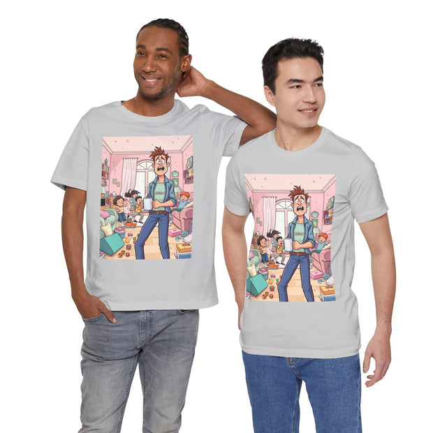 Funny Family Chaos Tee, Unisex Graphic Shirt, Parenting Humor T-Shirt, Ideal Gift for Dad, Quirky Casual Wear