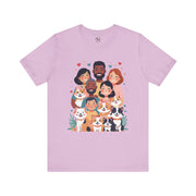 Family Portrait Tee with Dogs