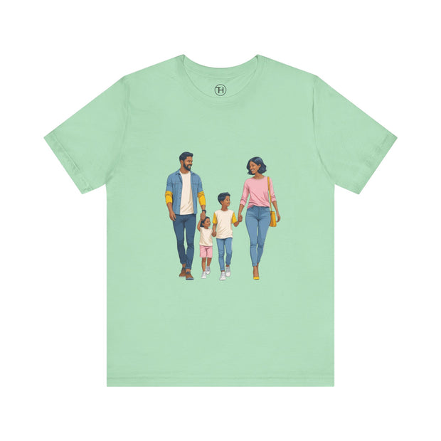 Family Walk Unisex Tee - Casual Summer Shirt for Parents