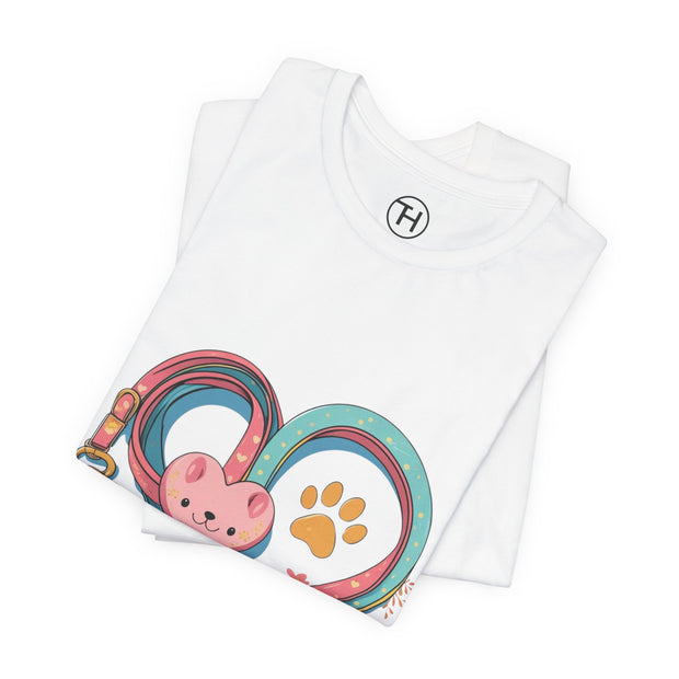 Pet Lover Tee - Heart Leash Unisex Jersey