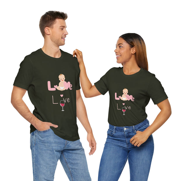 Cute Baby Love Tee for Parents, Baby Shower Gift, Mother's Day Gift, Graphic Tee, Love Theme T-Shirt, Unisex Casual Wear