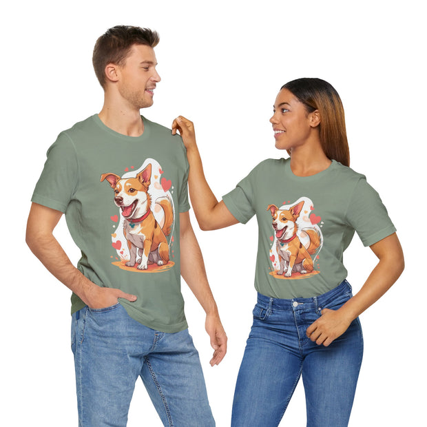 Cute Dog Love Unisex Tee