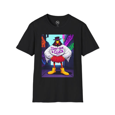 Funny Graphic T-Shirt for Humor Lovers, Unisex Softstyle Tee, Casual Wear, Gift for Friends, I Don't Give a Cluck Shirt