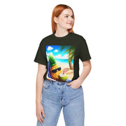 Tropical Drink Tee - Pineapple and Coconut Design, Summer Shirt, Beach Vibes, Vacation Apparel, Gift for Foodies, Unisex Style