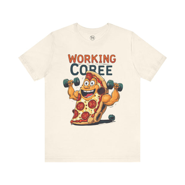 Pizza Workout Tee - Funny Slice Gym Shirt, Fitness Apparel, Pizza Lover Gift, Quirky Humor T-Shirt, Unisex Workout Wear