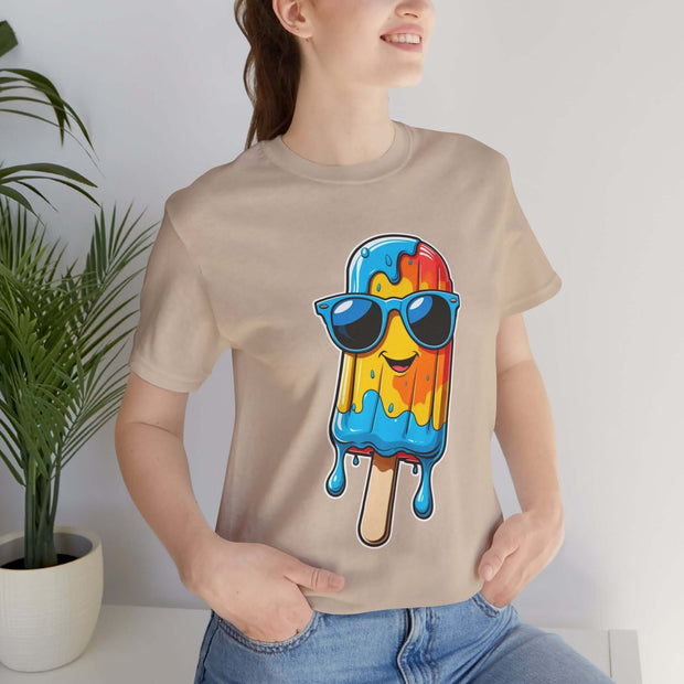 Cool Popsicle Graphic Tee, Summer T-Shirt, Unisex Jersey Tee, Fun Ice Cream Shirt, Gift for Ice Cream Lovers, Cute Casual Wear