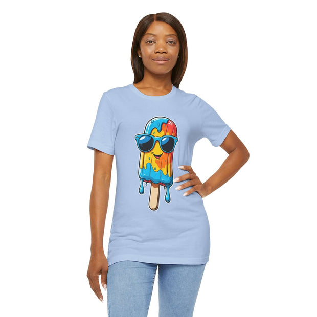 Cool Popsicle Graphic Tee, Summer T-Shirt, Unisex Jersey Tee, Fun Ice Cream Shirt, Gift for Ice Cream Lovers, Cute Casual Wear