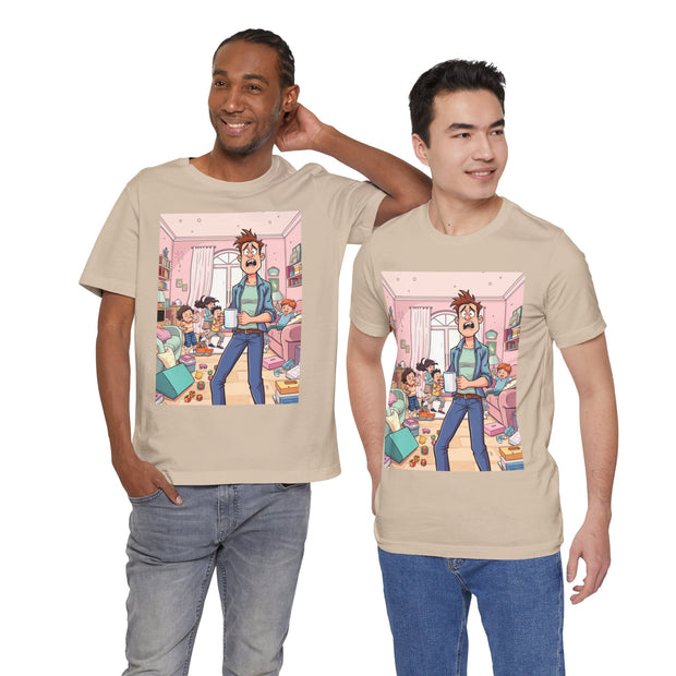 Funny Family Chaos Tee, Unisex Graphic Shirt, Parenting Humor T-Shirt, Ideal Gift for Dad, Quirky Casual Wear