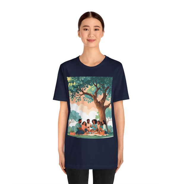 Family Gathering Tee, Community Love T-Shirt, Nature Vibes Shirt, Summer Picnic Apparel, Casual Wear for Family Celebrations