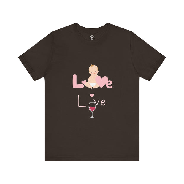 Cute Baby Love Tee for Parents, Baby Shower Gift, Mother's Day Gift, Graphic Tee, Love Theme T-Shirt, Unisex Casual Wear