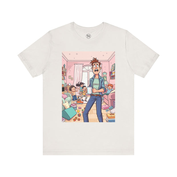 Funny Family Chaos Tee, Unisex Graphic Shirt, Parenting Humor T-Shirt, Ideal Gift for Dad, Quirky Casual Wear