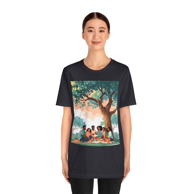 Family Gathering Tee, Community Love T-Shirt, Nature Vibes Shirt, Summer Picnic Apparel, Casual Wear for Family Celebrations