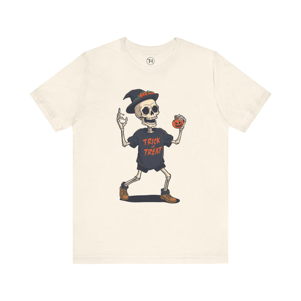Halloween Skeleton Trick or Treat Tee