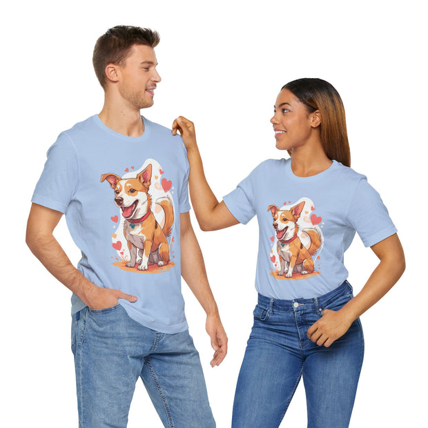 Cute Dog Love Unisex Tee