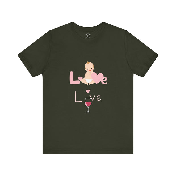 Cute Baby Love Tee for Parents, Baby Shower Gift, Mother's Day Gift, Graphic Tee, Love Theme T-Shirt, Unisex Casual Wear