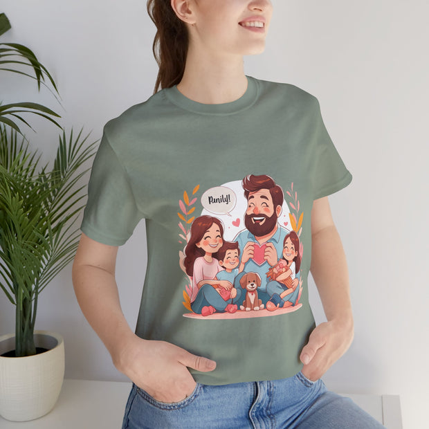 Family Love Unisex Jersey Tee - Father's Day and Mother's Day Gift Shirt