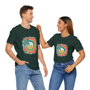 Retro Sunset Palm Tree Tee, Beach Vibes T-Shirt, Casual Summer Shirt, Perfect for Vacations, Gift for Beach Lovers