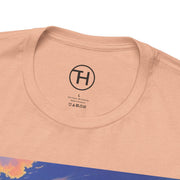 Surfing into the Sunset Tee, Surf Tee, Beach Vibes T-Shirt, Summer Apparel, Gift for Surfers, Adventure Wear