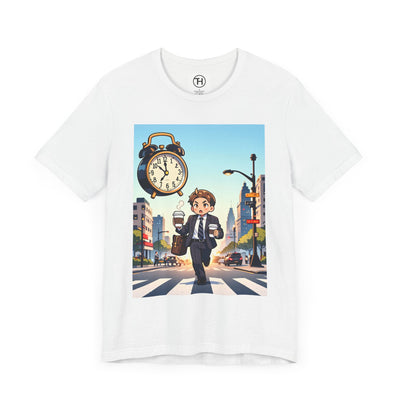 City Commute Unisex Tee, Stylish Graphic Tee, Casual Wear, Gift for Him/Her, Coffee Lover Shirt - Hover View