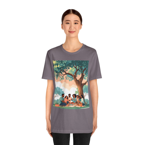 Family Gathering Tee, Community Love T-Shirt, Nature Vibes Shirt, Summer Picnic Apparel, Casual Wear for Family Celebrations