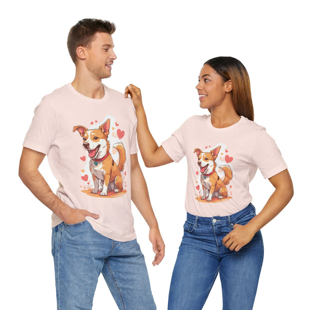 Cute Dog Love Unisex Tee