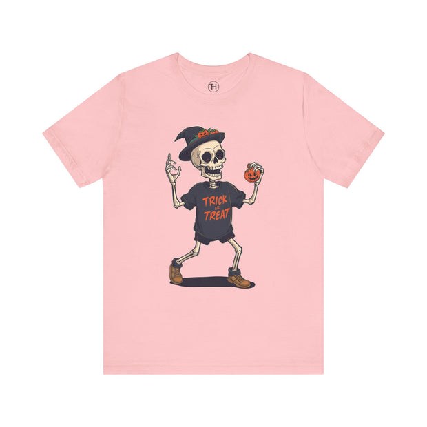 Halloween Skeleton Trick or Treat Tee