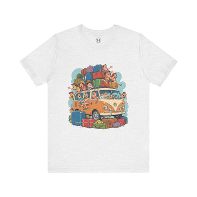 Adventurous Family Tee, Travel Shirt, Summer Vacation T-Shirt, Retro Road Trip Top, Family Fun Gift - Hover View