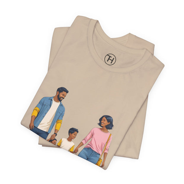 Family Walk Unisex Tee - Casual Summer Shirt for Parents