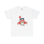 Playful Crab Graphic Tee, Relaxed Summer T-Shirt, Gift for Beach Lovers, Funny Casual Wear, Unique Gift Idea, Summer Vibes Shirt