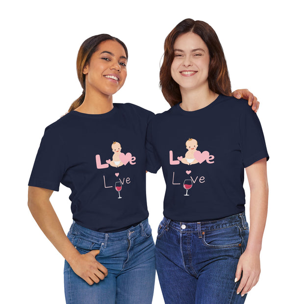 Cute Baby Love Tee for Parents, Baby Shower Gift, Mother's Day Gift, Graphic Tee, Love Theme T-Shirt, Unisex Casual Wear