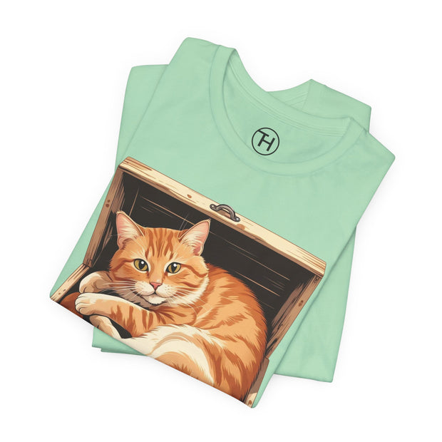 Whimsical Cat Graphic Tee for Cat Lovers