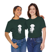 Cute Pet Lover Tee, Cat and Child Design, Gift for Animal Lovers, Casual Wear, Birthday Gift, Fun Graphic Tee