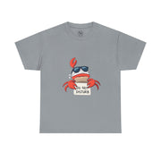 Playful Crab Graphic Tee, Relaxed Summer T-Shirt, Gift for Beach Lovers, Funny Casual Wear, Unique Gift Idea, Summer Vibes Shirt