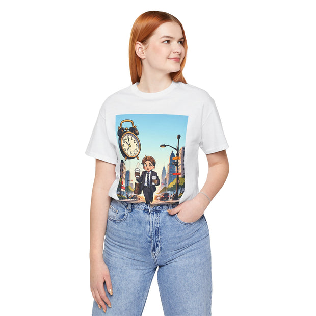 City Commute Unisex Tee, Stylish Graphic Tee, Casual Wear, Gift for Him/Her, Coffee Lover Shirt