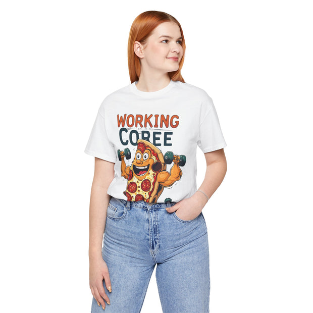 Pizza Workout Tee - Funny Slice Gym Shirt, Fitness Apparel, Pizza Lover Gift, Quirky Humor T-Shirt, Unisex Workout Wear