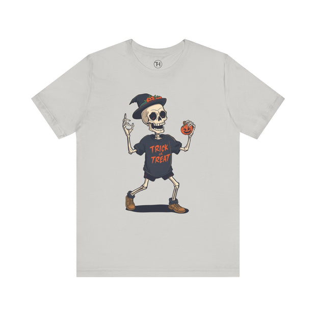 Halloween Skeleton Trick or Treat Tee