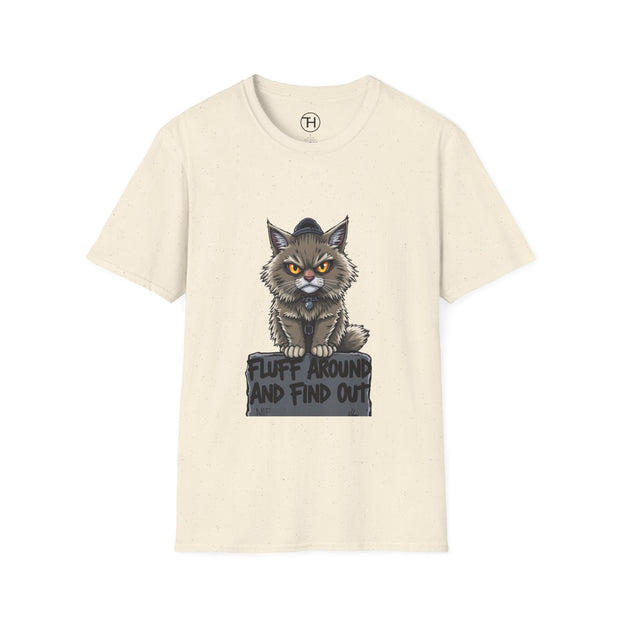 Funny Cat Graphic T-Shirt, Fluff Around and Find Out Tee, Cat Lover Gift, Unisex Humor Shirt, Casual Everyday Wear