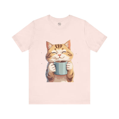 Cute Cat Coffee Tee - Hover View