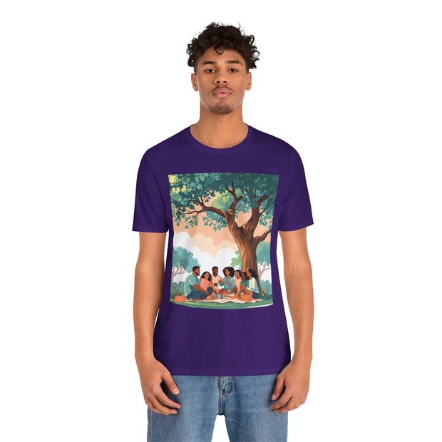 Family Gathering Tee, Community Love T-Shirt, Nature Vibes Shirt, Summer Picnic Apparel, Casual Wear for Family Celebrations