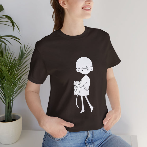 Cat Lover Unisex Jersey Tee - Cute Pet Graphic Shirt, Gift for Cat Owners, Cozy Casual Wear, Animal Lover Apparel, Birthday Gift