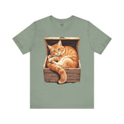 Whimsical Cat Graphic Tee for Cat Lovers