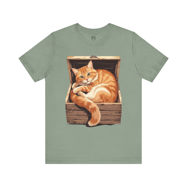 Whimsical Cat Graphic Tee for Cat Lovers