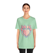 Animal Lover Heart Paw Print Tee