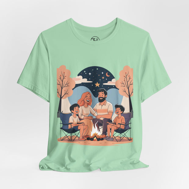 Cozy Family Campfire Tee – Perfect for Camping Trips